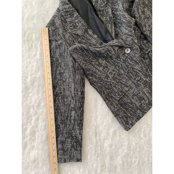 Coldwater Creek Gray Abastract Print Blazer One Button Size 12 - Picture 7 of 11